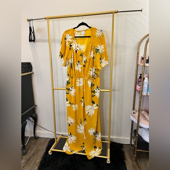 Ava & Viv Yellow Floral Dress - Picture 3 of 5